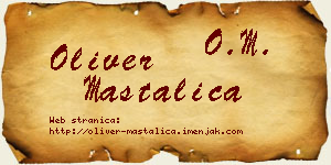 Oliver Mastalica vizit kartica